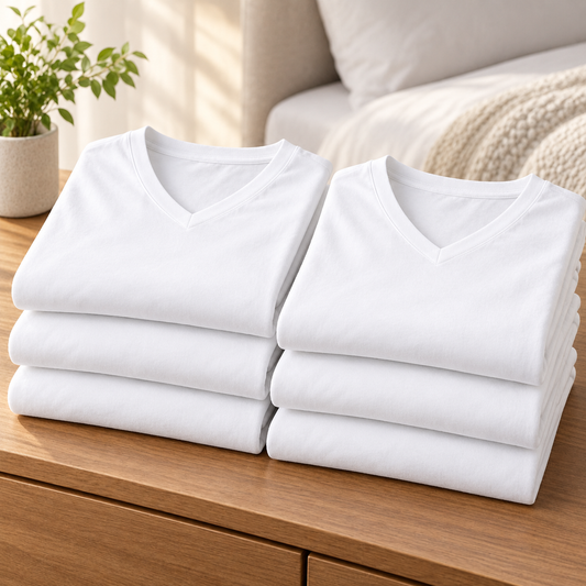 Nestvoroq Mens Classic Crew Neck T Shirt Pack