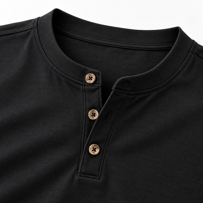 Nestvoroq Mens Henley Short Sleeve Casual Shirt